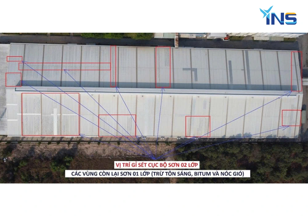 Gia cố mái trước khi lắp điện mặt trời tại dự án H.A VINA